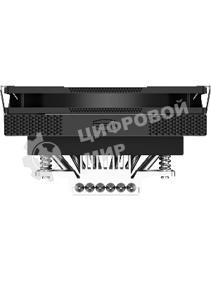 Кулер для процессора PCCooler RC600-67 (125W, 4-pin PWM, 67.5mm, Al, 4x6mm, 1x120мм, 62.5CFM, 32.5dBA, 2300RPM, S: 1851/1700/1200/115X, AM5/AM4, черный)