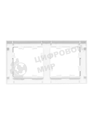 Рамка Эпика 2-местная, белая, пластик
