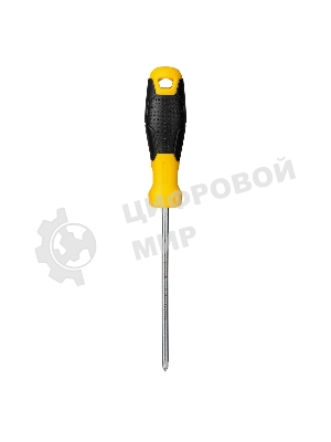 Крестовая отвертка Deli DL635125 PH1x125мм CR-V, Двухкомпонентная ручка. Хромированная.