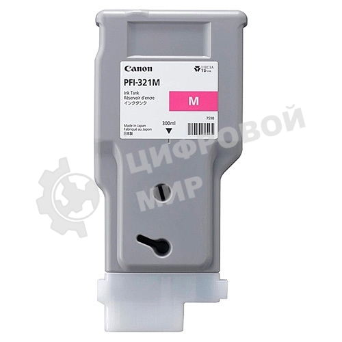 Картридж струйный Canon INK TANK PFI-321 MAGENTA пурпурный (300 мл) для Canon imagePROGRAF TM-250, TM-255, TM-350, TM-355