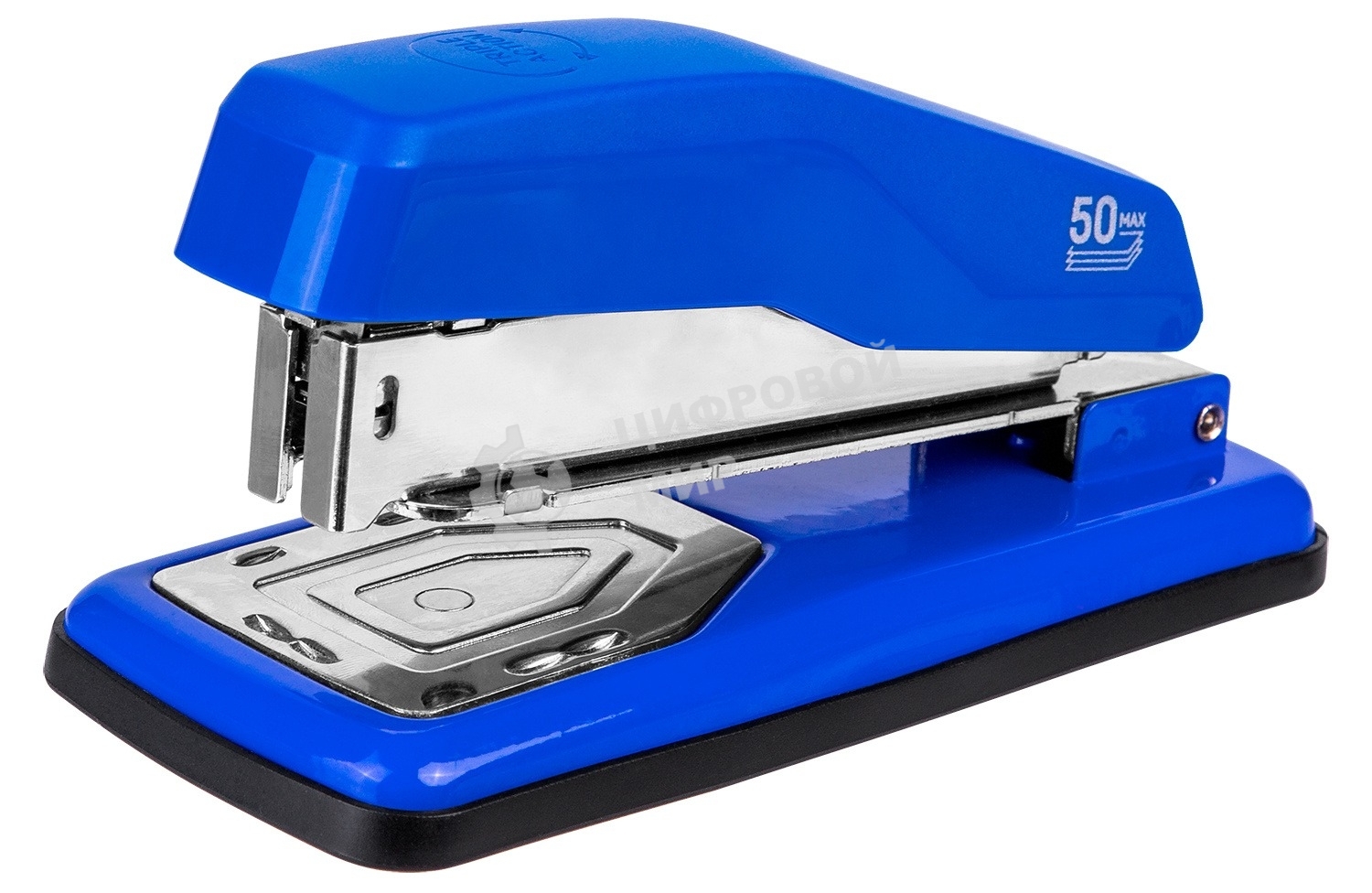 Степлер Deli E0414S/Blue 24/6 26/6 (25 листов) синий, 50 скоб, коробка