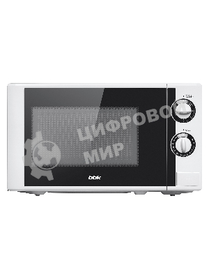 Микроволновая печь BBK 20MWS-704M/W белый, 20 л, 700 Вт, переключатели - поворотный механизм