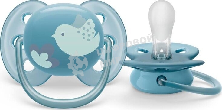 Пустышка Philips Avent ultra soft, птичка, 6-18 мес., 1 шт.