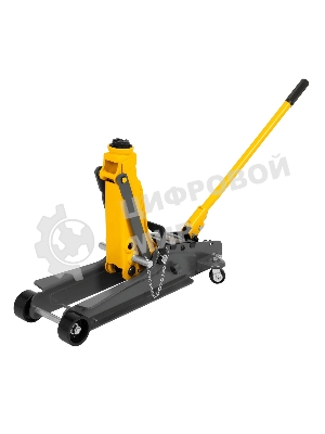 Домкрат гидравлический подкатной с фиксатором Denzel 2,5 т, 85-385 мм