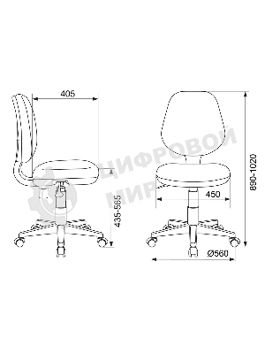Кресло детское Бюрократ CH-W213/TW-96-1 оранжевый TW-96-1 (пластик белый)