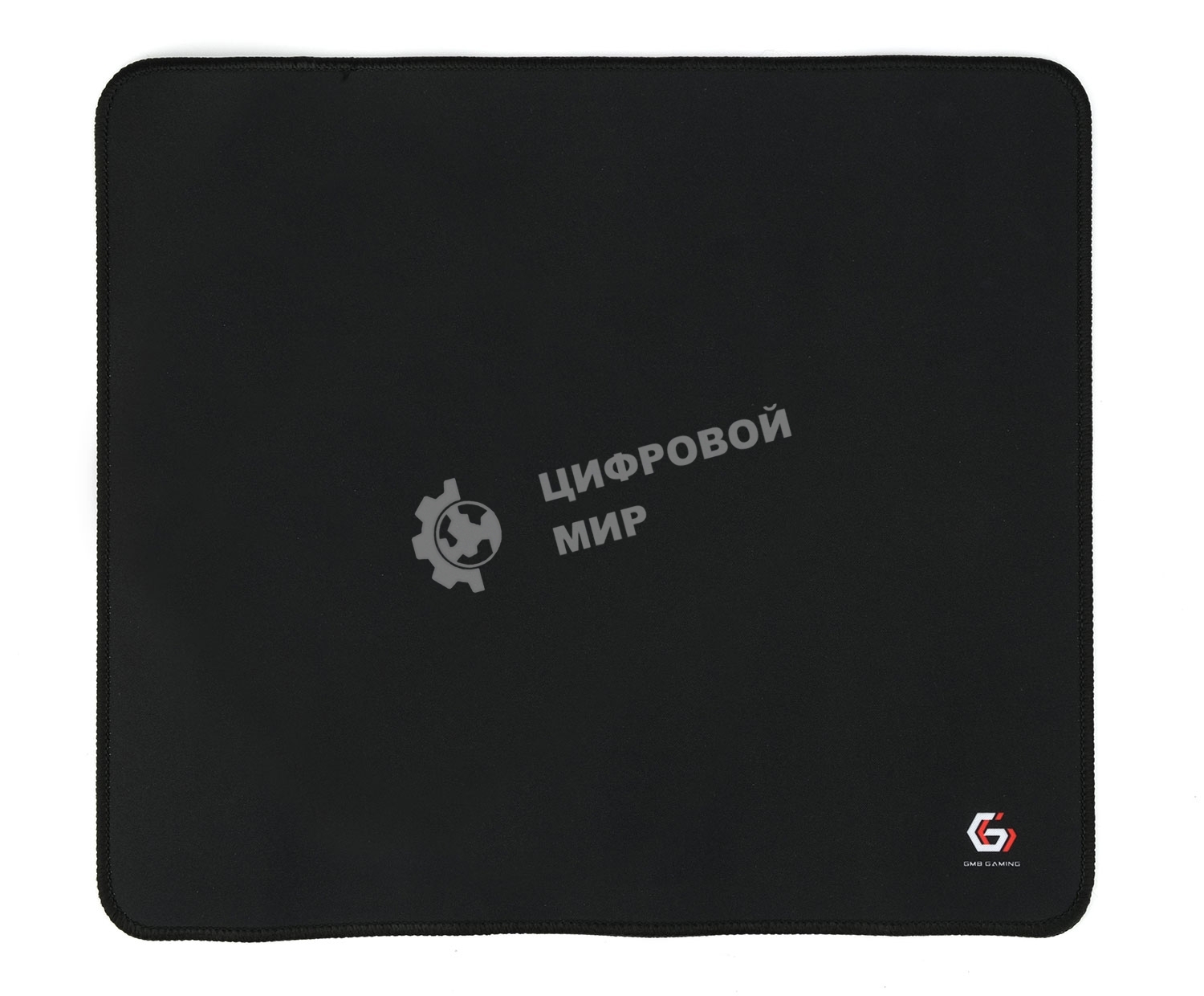 Коврик для мыши Gembird MP-35-30-BLACK, черный, 350х300х3мм, ткань/резина, оверлок, коробка