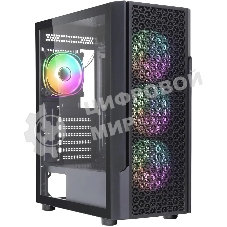 Компьютерный корпус Accord 3312 черный без БП ATX 2xUSB2.0 1xUSB3.0 audio bott PSU