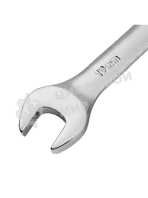 Ключ комбинированный трещоточный Denzel 19 мм, CrV, матовый хром