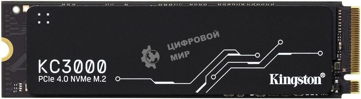 Накопитель SSD Kingston 512Gb M.2 KC3000 SKC3000S/512G (PCI-E 4.0 x4, up to 7000/3900Mbs, 3D TLC, NVMe, 400TbW, Phison E18, 22х80мм, LP heatsink)