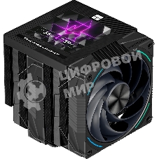 Кулер для процессора Thermalright Phantom Spirit 120 Vision EVO (4-pin PWM, LED, 160mm, Ni/CU, 7x6mm, ARGB, 2x120mm, 92CFM, 36dBA, 2150RPM, S: 1851, 1700, 1200, 115X, AM5, AM4, black)