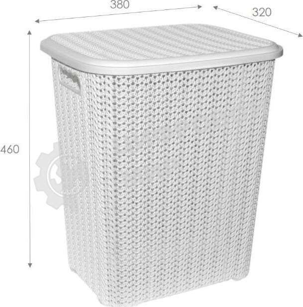 Корзина VIOLET Вязь 40л (белый) 204006