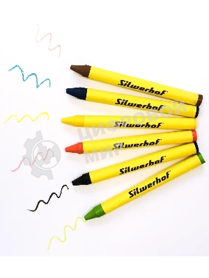 Восковые мелки Silwerhof Монстрики, круглые, 6 цветов, длина 89мм, диаметр 8мм, картонная коробка с европодвесом