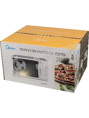 Микроволновая печь Midea MM720CFB белый, 20 л, 700 Вт, переключатели - поворотный механизм