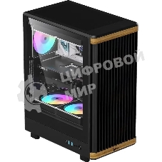 Компьютерный корпус Aerocool/Formula TimberLine T1 черный без БП ATX 4x120мм 1xUSB 2.0 1xUSB 3.0 1xUSB3.1 audio bott PSU