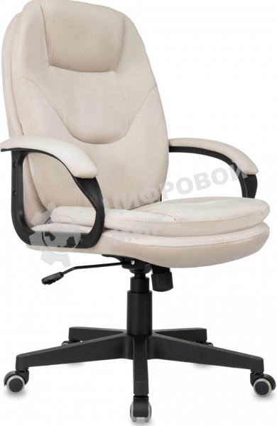 Кресло руководителя Бюрократ CH-668 светло-бежевый Holland 06, крестов. пластик