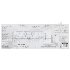 Комплект клавиатура+мышь Qumo Space K57/M75 беспроводной, USB, 1200 DPI, белый