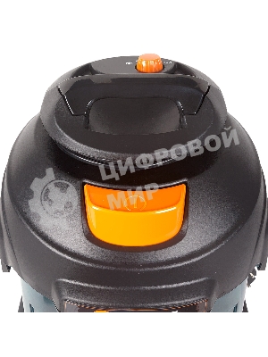 Строительный пылесос Bort BSS-1415-Aqua черный/синий, 200/1400 Вт, уборка сухая/влажная, пылесборник мешок/контейнер, 15 л