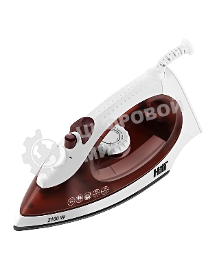 Утюг HITT HT-5111 коричневый/белый, 2100 Вт, 25 г/мин, 80 г/мин, 90 мл