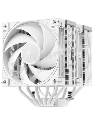 Кулер для процессора DEEPCOOL AK620 G2 WH LGA1851/1700/1200/115X/AM5/AM4 (8шт/кор, TDP 260W, PWM, DUAL Fan 120мм, 6 тепл. трубок, Copper Base, Wood-grain top cover, белый) RET (R-AK620G2-WHNNMN-GJD)