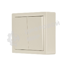 Выключатель 2-кл. ОП LETO крем LEZARD 752-0300-101