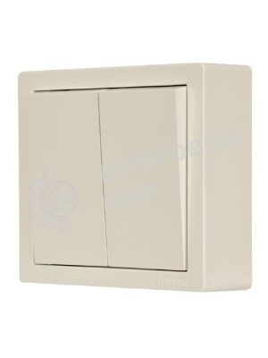 Выключатель 2-кл. ОП LETO крем LEZARD 752-0300-101