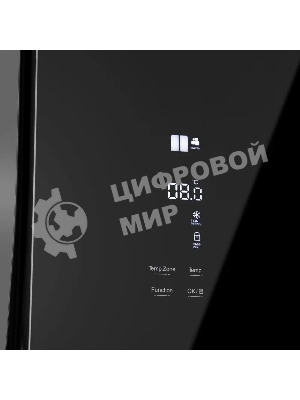 Холодильник Maunfeld MFF181NFB черный глянцевый, трехкамерный, 333/164л, морозилка сбоку, No Frost, Side by Side