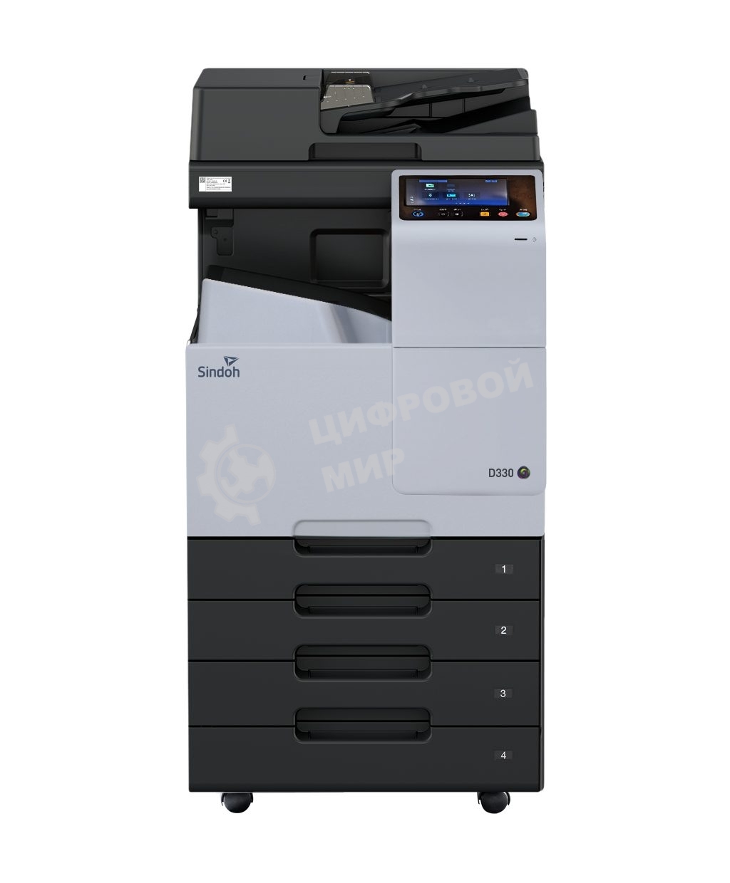 МФУ лазерное Sindoh D330e, А3, цветной, печ. до 22 стр/мин, скан. до 55 стр/мин., 1800 x 600 dpi (печать) 600 x 600 dpi (скан.), Ethernet, USB