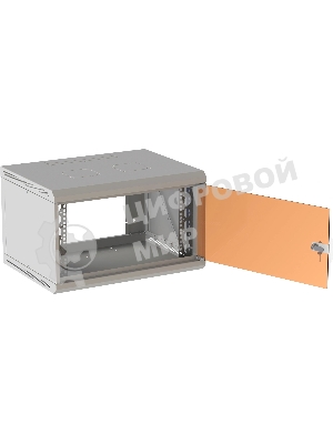 Шкаф коммутационный Suprlan (05-1060) настенный 6U 600x350 мм пер. дв. стекл направл. под закл. гайки 70 кг RAL 7035 285 мм 13.3 кг 360 мм