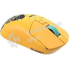Мышь беспроводная/проводная A4Tech Bloody R72 Ultra желтый, 20000 dpi, радиоканал, USB-C, кнопки - 7