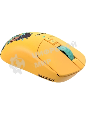 Мышь беспроводная/проводная A4Tech Bloody R72 Ultra желтый, 20000 dpi, радиоканал, USB-C, кнопки - 7