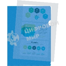 Папка-уголок Silwerhof Eco тисненый A4 пластик 0.12мм синий