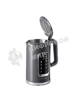 Чайник электрический Korting Чайник электрический Korting, объем 1.7 л, электронное управление, цифровой дисплей, 5 температурных режимов, автоотключение, серый