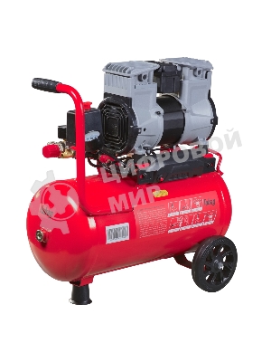 Компрессор поршневой Fubag OLS 250/24 CM2 безмасляный, 250 л/мин, 24 л, 1500 Вт, красный/черный