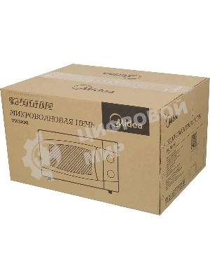 Микроволновая печь Midea MM720CKE белый, 20 л, 700 Вт, переключатели - поворотный механизм