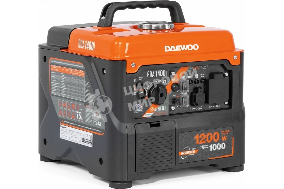 Генератор Daewoo GDA 1400i 1.2 кВт