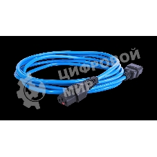 Шнур питания с фиксатором REM IEC 60320 C13/IEC 60320 C14, 10 А/250 В (3 * 1,0), длина 1,8 м, синий R-10-Cord-C13-C14-1.8-Blue
