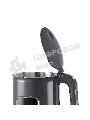 Чайник электрический Korting Чайник электрический Korting, объем 1.7 л, электронное управление, цифровой дисплей, 5 температурных режимов, автоотключение, серый