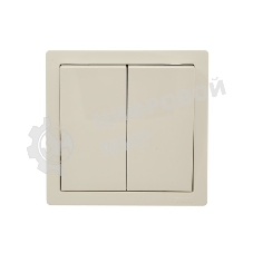 Выключатель 2-кл. ОП LETO крем LEZARD 752-0300-101