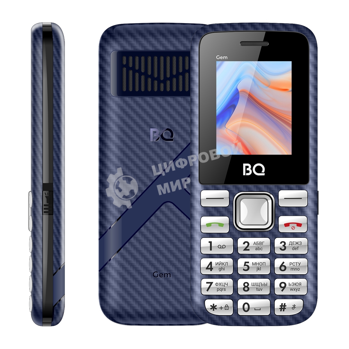 Мобильный телефон BQ 1860 Gem темно-синий (без СЗУ в комплекте)
