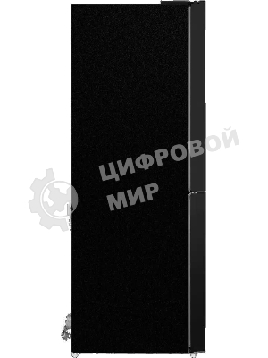 Холодильник Maunfeld MFF181NFB черный глянцевый, трехкамерный, 333/164л, морозилка сбоку, No Frost, Side by Side