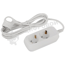 Удлинитель электрический ЭРА UDL-10-230-E Greenline 2 розетки с заземлением 3м ПВС 3x0.75мм2