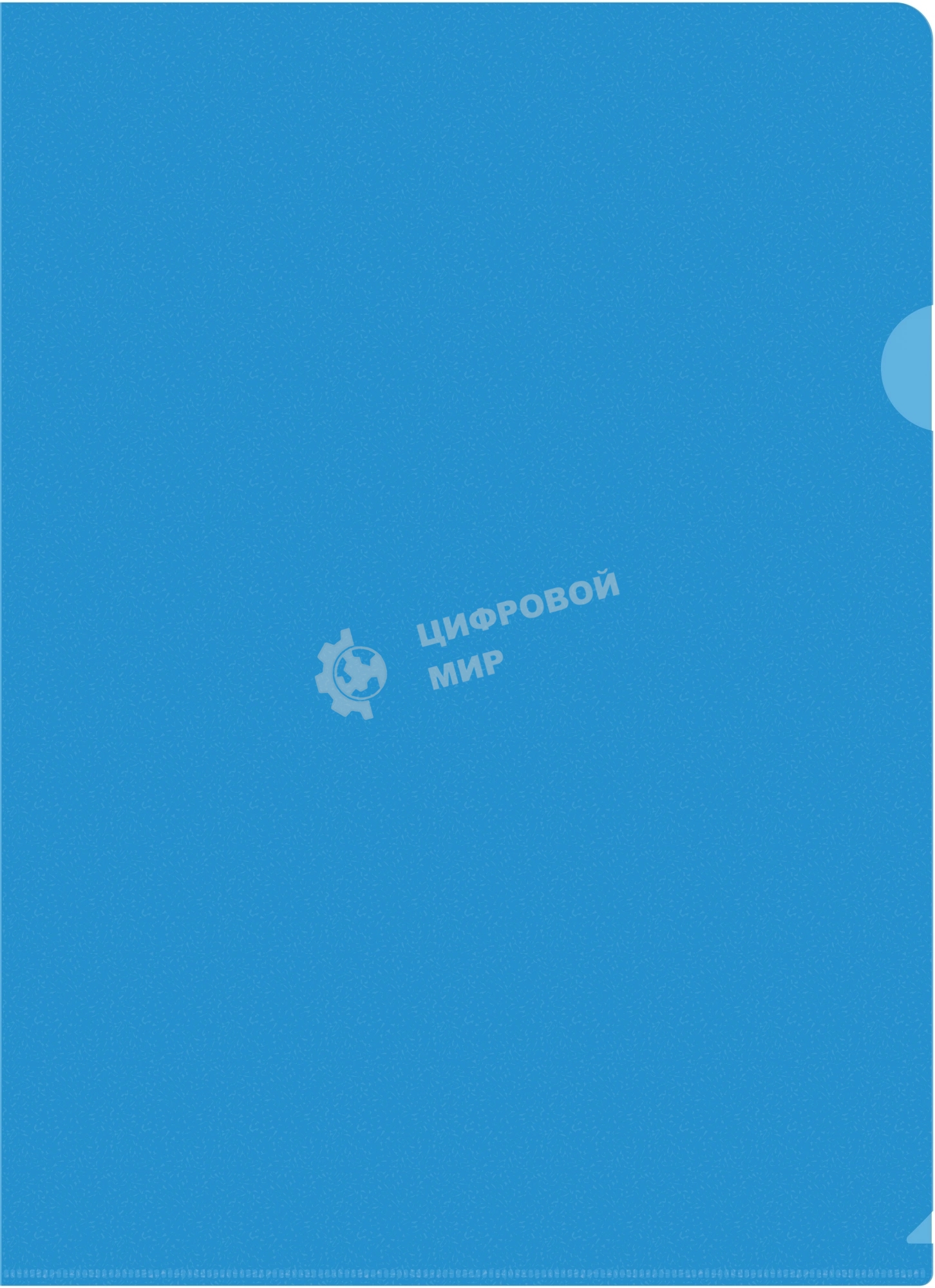 Папка-уголок Silwerhof Eco тисненый A4 пластик 0.12мм синий