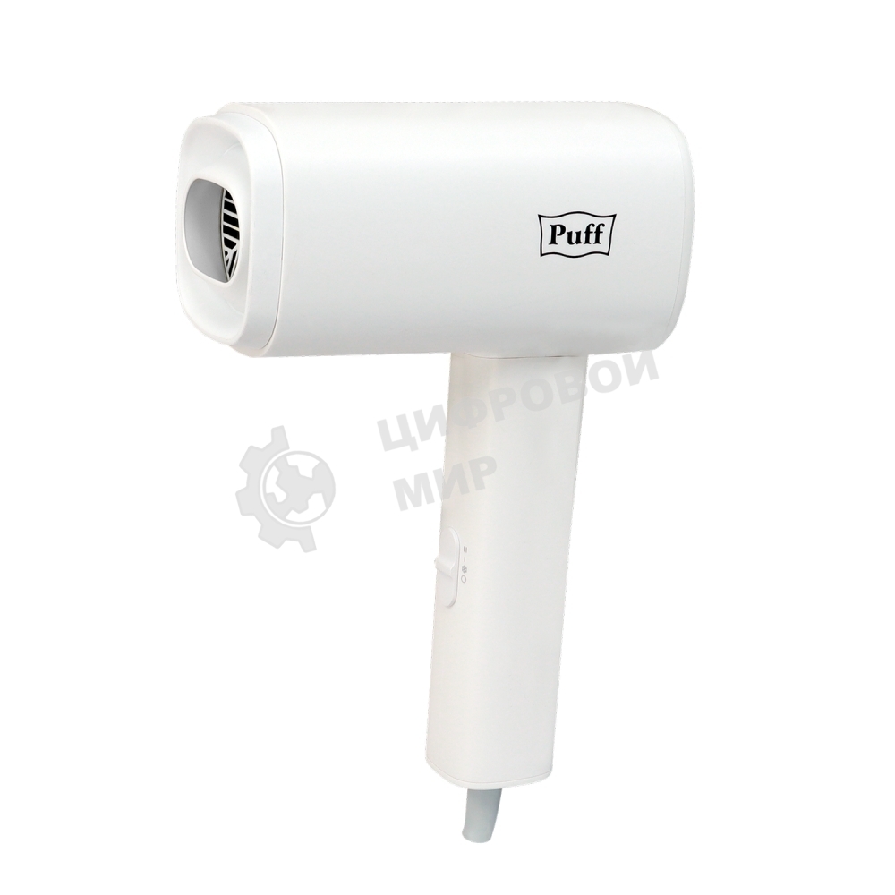 Фен Puff 1602 белый, 1600 Вт, компактный