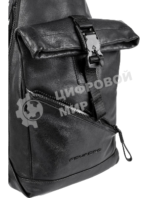 Рюкзак слинг Piquadro Harper CA6784AP/N черный кожа