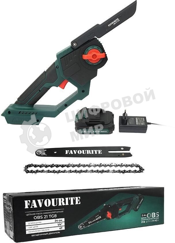 Цепная пила аккумуляторная FAVOURITE OBS 21 TG8