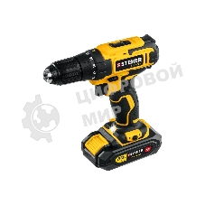 Дрель-шуруповерт STEHER CD-200-1, 20 В, 2 Ач, 45 Нм, бесщеточный