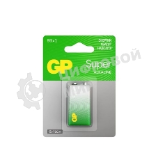 Алкалиновая батарейка GP Super Alkaline G-Tech 9V Крона - 1 шт. на блистере (1 шт.)