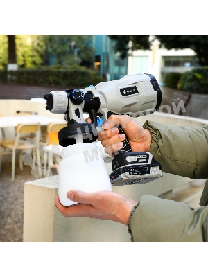 Краскопульт электрический аккумуляторный DEKO SG20DK Max, 20В, 800 мл, 1x3.0А·ч 083-1135