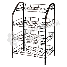 Этажерка НИКА ЭТ2/Ч, черный, 4 полки 700x465x300