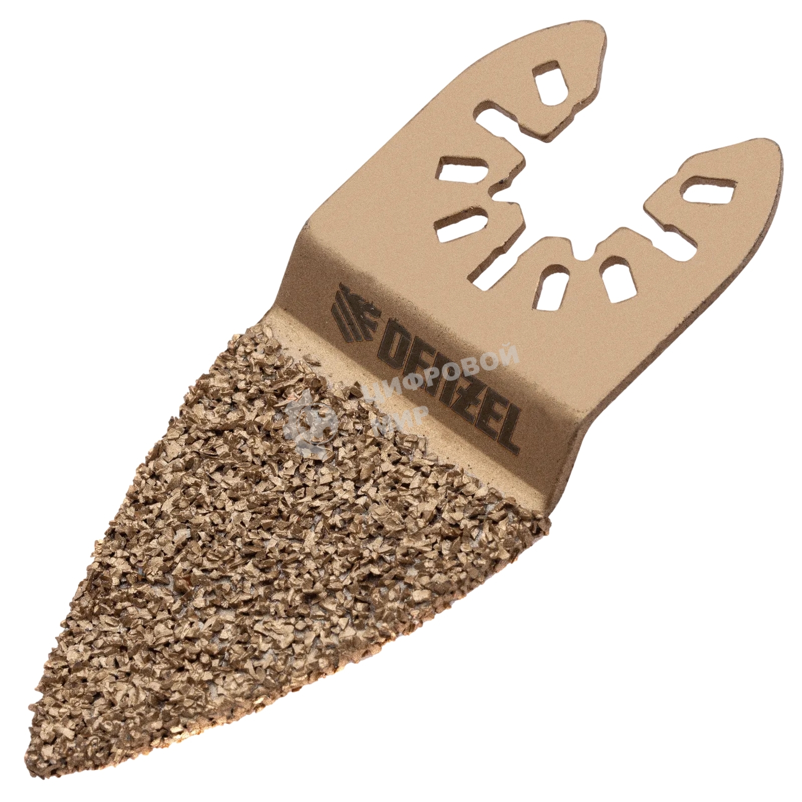 Насадка для МФИ Denzel шлифовальная дельтовидная, HM, по плитке и дереву, 33 мм